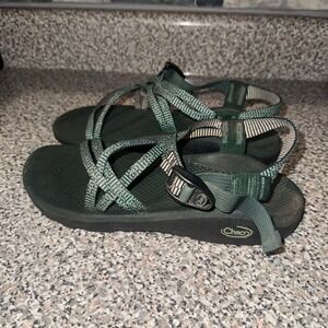 Chaco Z Cloud Sandals Womens 10 Green Strappy Outdoor Hiking Comfort